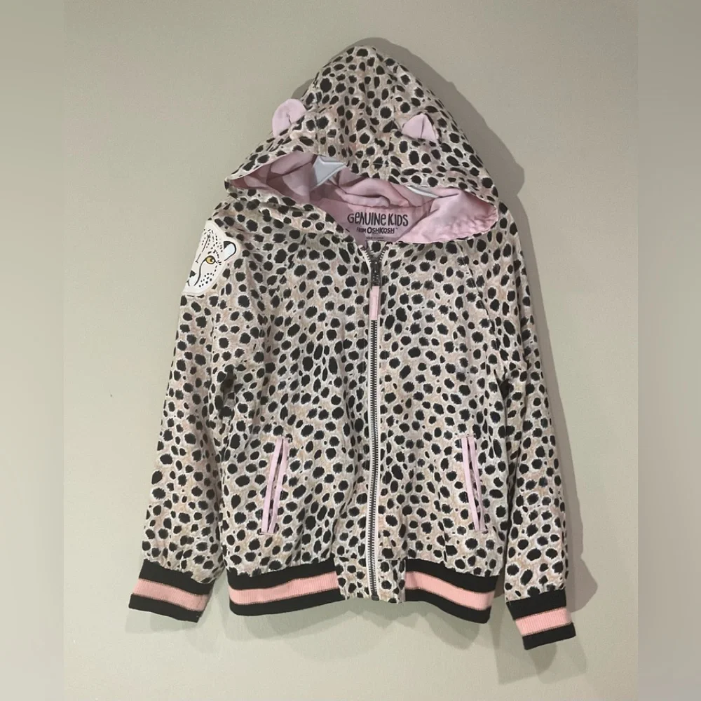 🌼🌼OSH KOSH Girl’s Silky Polyester Lined Pockets Hoodie, 5T